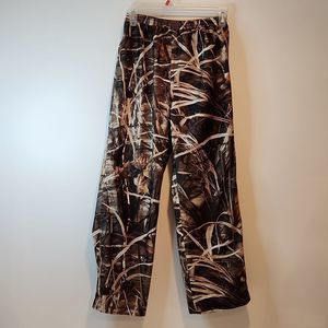 Coleman Camo Hunting Pants Unisex Size Med Reg Polyester Soft Warm Outdoors EUC